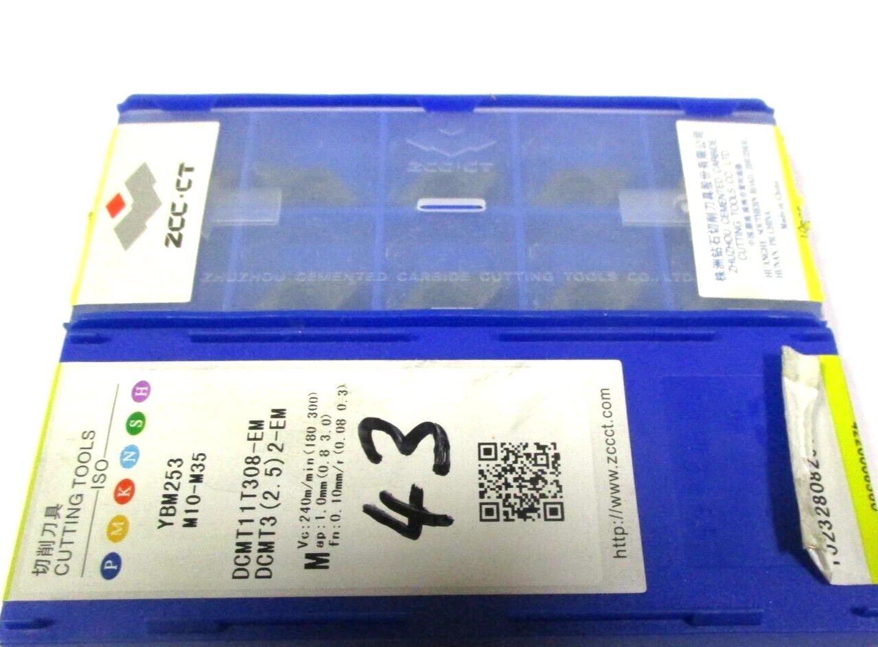 10 ZCC-CT Wendeplatten zum Drehen DCMT 11T308 -EM YBM253 M10-35 Neu H57393