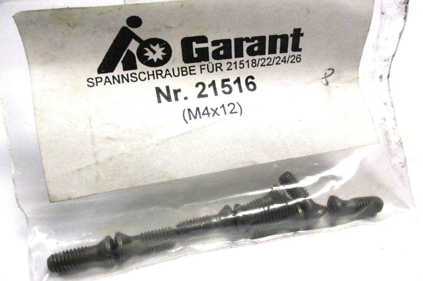 8x Garant Spann Schraube für WSP 21516 M4x12 Neu D5685