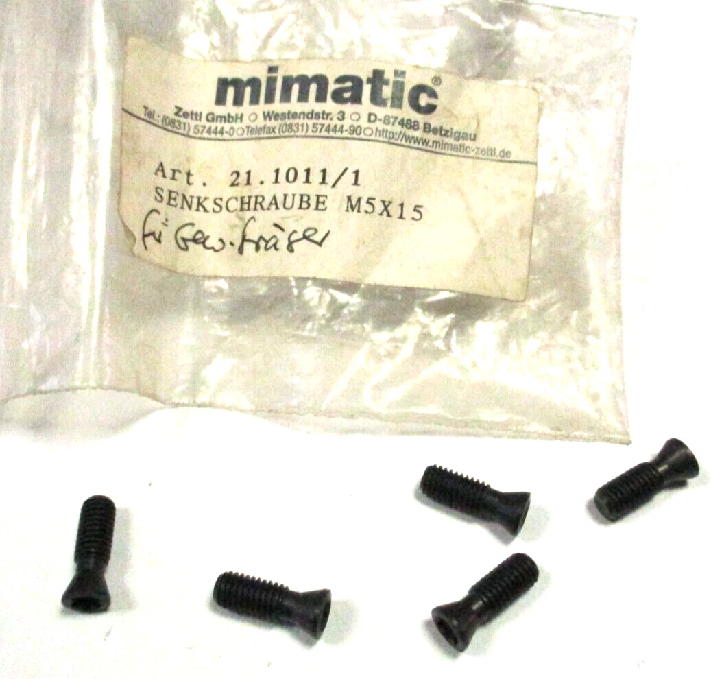 5x MIMATIC Senk Schraube M5x15 Art. 21.1011/1 Neu D3089