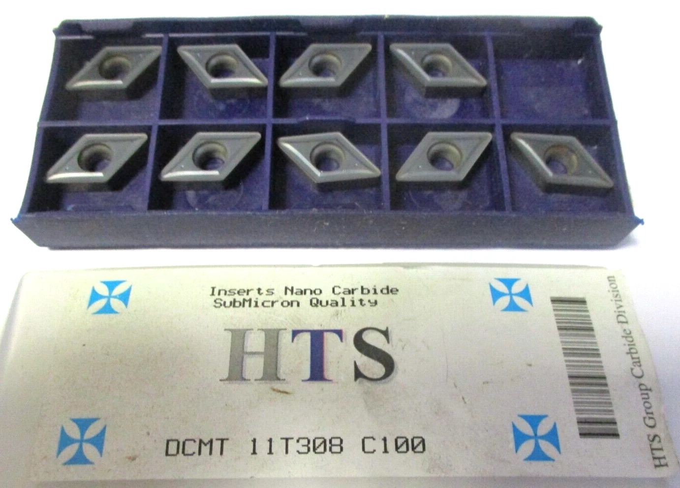 9 Wendeplatten zum Drehen HTS DCMT 11T308 C100 Neu H57399