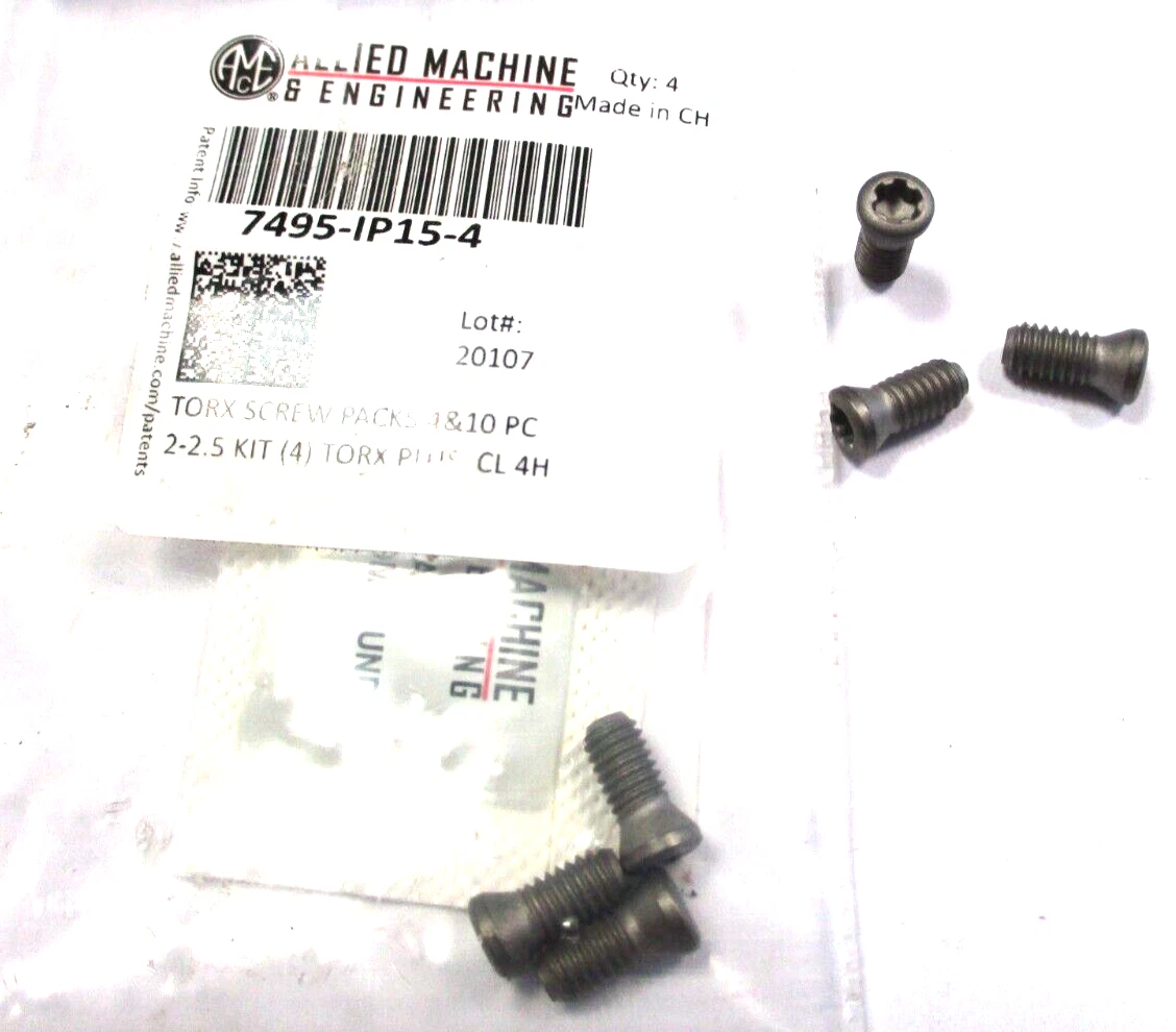 6x AMEC Schraube Torx für Vollbohrer mit Bohrkrone 7495-IP15-4 Neu D4188