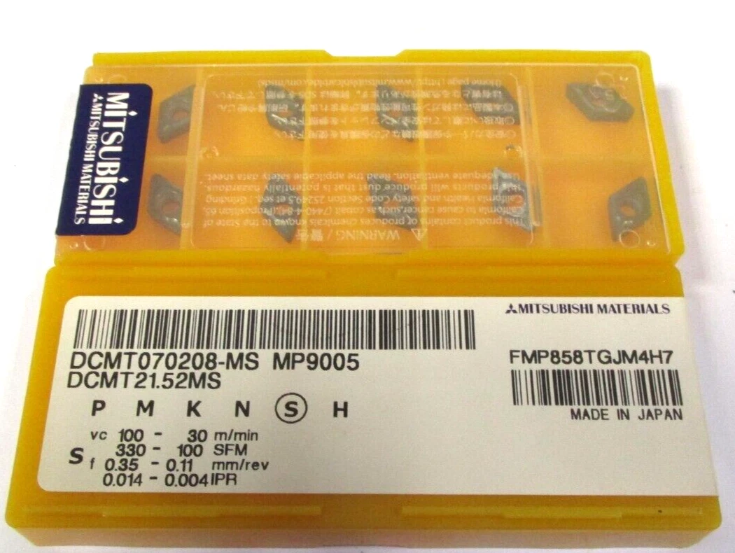 10 MITSUBISHI Wendeplatten zum Drehen DCMT 070208 -MS MP9005 Neu H53829