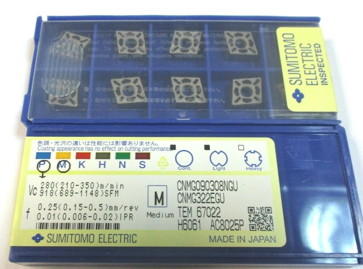 10 SUMITOMO Wendeplatten zum Drehen CNMG 090308 NGU AC8025P Neu H47013