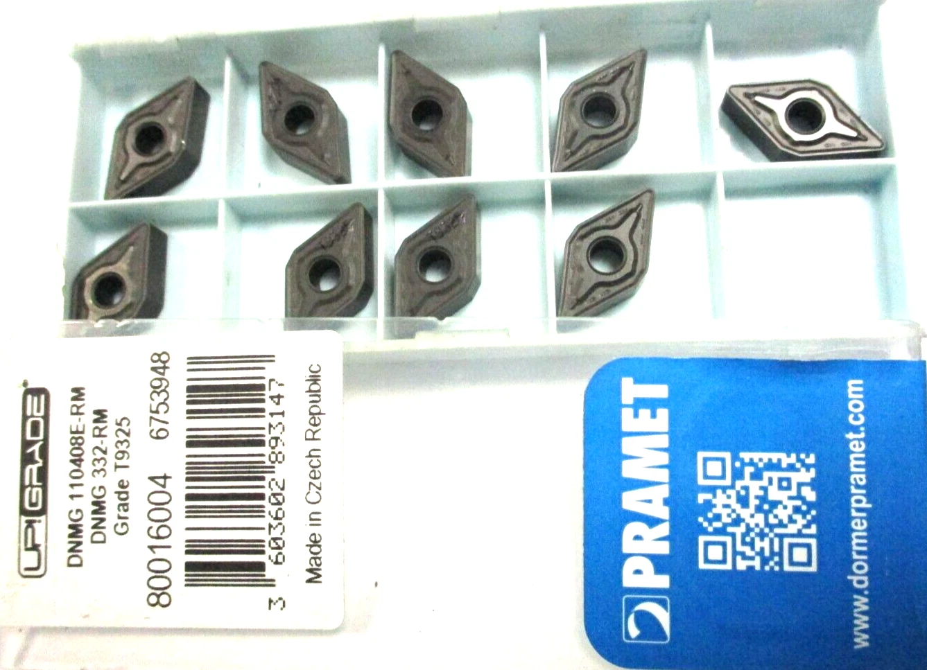 9 Pramet Wendeplatten zum Drehen DNMG 110408 E-RM 332-RM T9325 Neu D2404