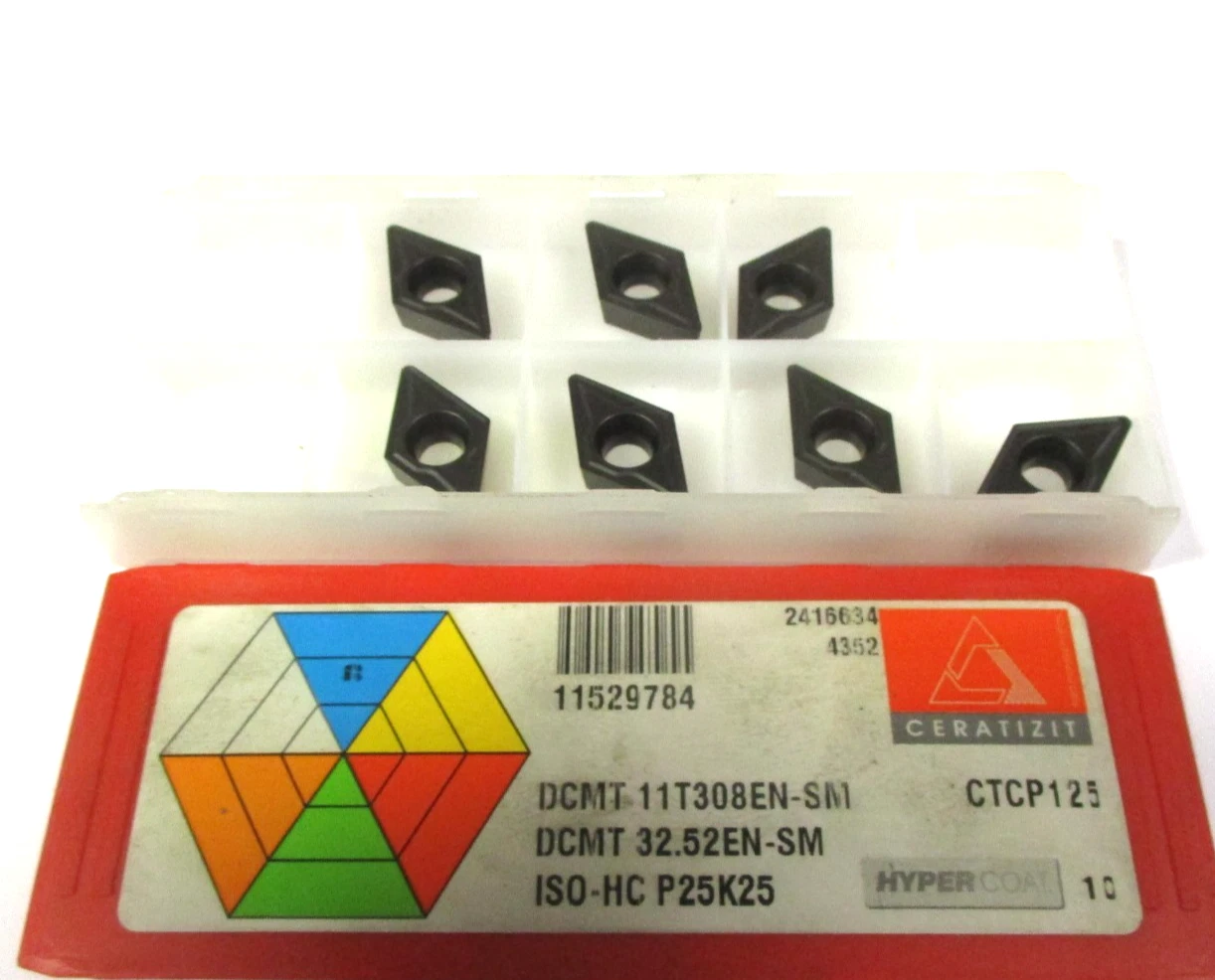7 CERATIZIT Wendeplatten zum Drehen DCMT 11T308 EN-SM CTCP125 P25K25 H60621