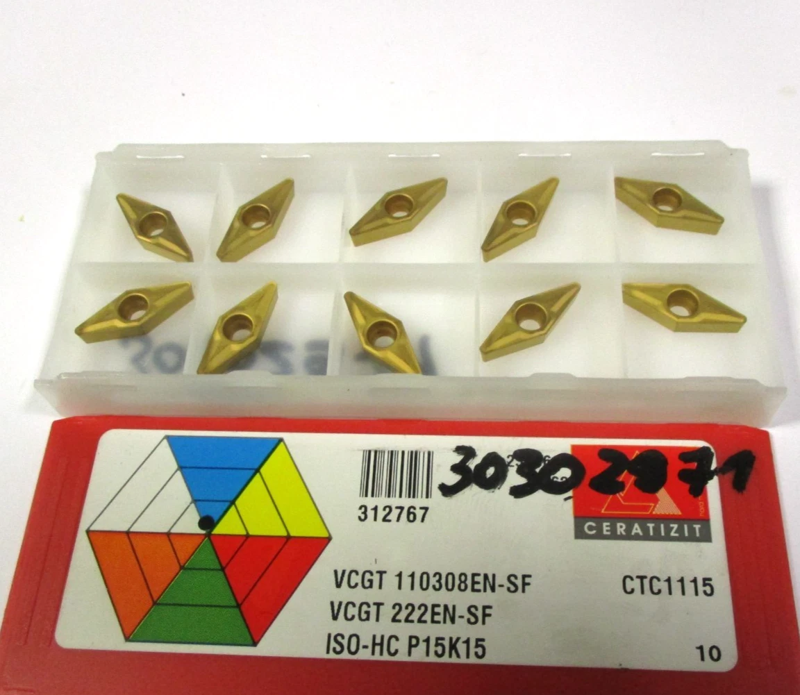 10 CERATIZIT Wendeplatten zum Drehen VCGT 110308 EN-SF CTC1115 H59800