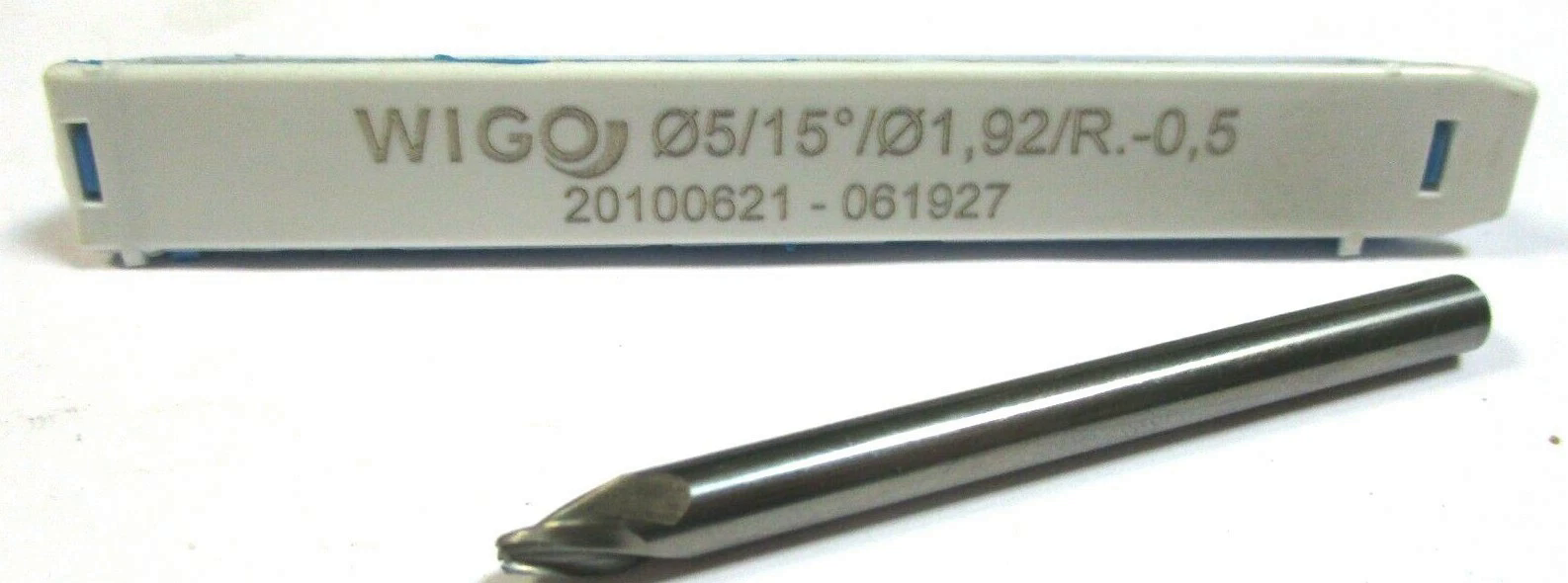 WIGO VHM Fasfräser konische Fräser Ø5 15° Ø1,92/R.-0,5 SchaftØ5 Neu H45518