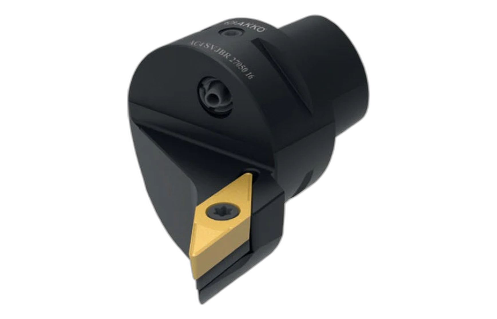 AC4 SVJBL/R 27050 16 AKKO Monoblock-Drehhalter linksmit Polygonschaft, Schneidkopf kompatibel mit Capto 4