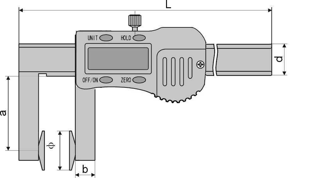 Digital-Messschieber - 150 mm - Mit Tellermessflächen