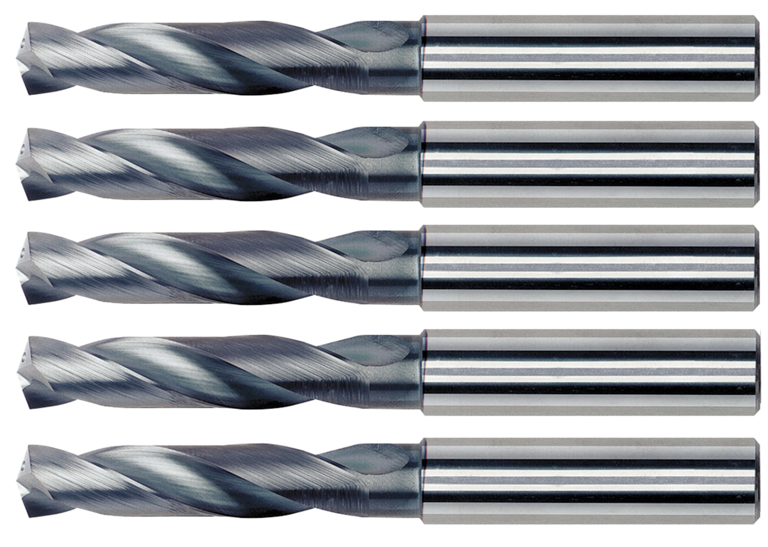 5 x Hochleistungsbohrer 5xD - BlueLine - SET