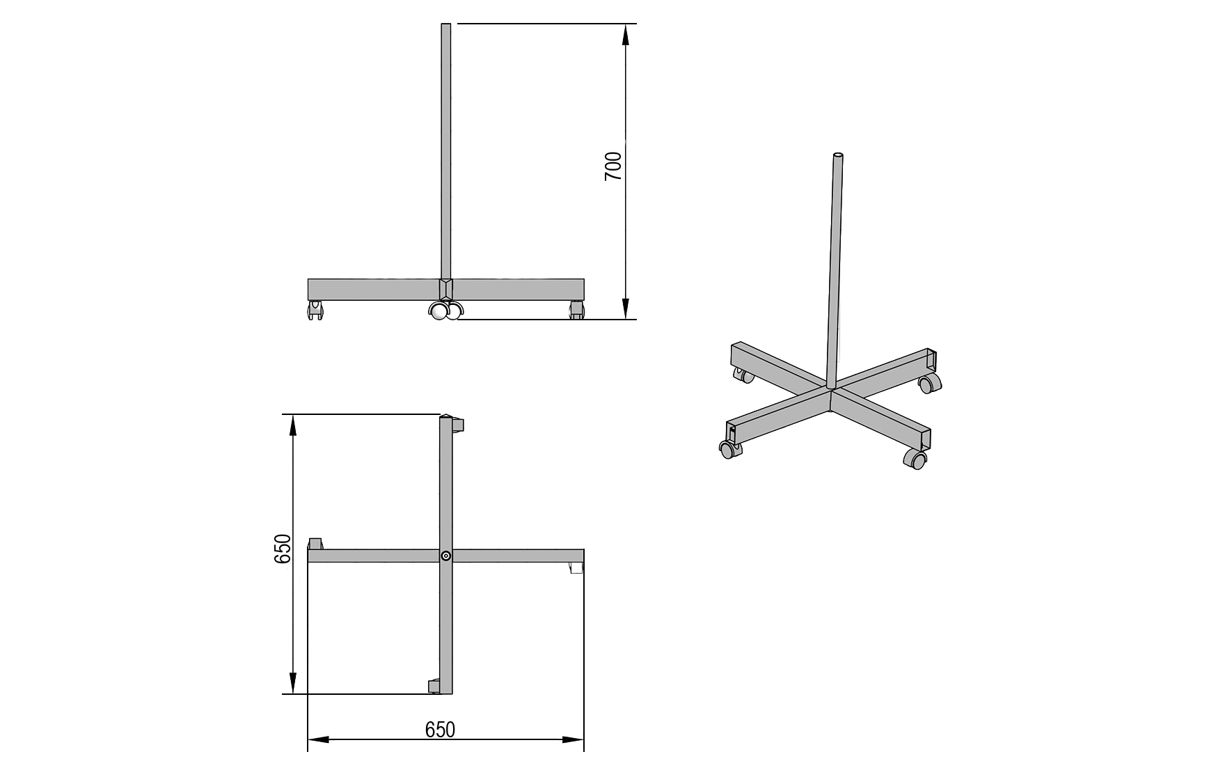 Standfuß für Arbeitsleuchte LED