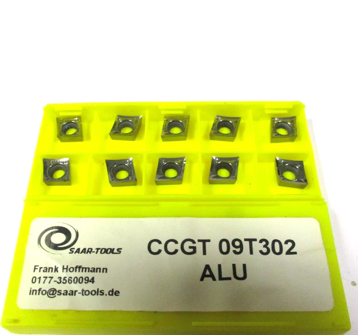 10 SAAR- Tools Wendeplatten zum Drehen CCGT 09T302 für Alu Neu L62167