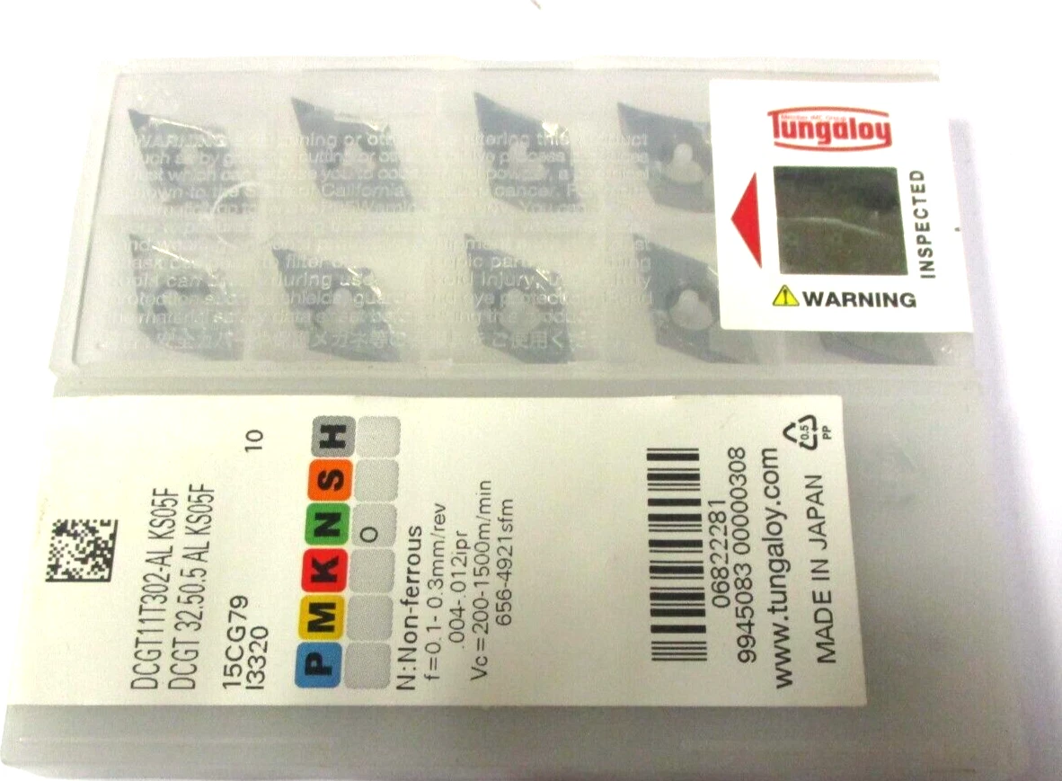 10 TUNGALOY Wendeplatten zum Drehen DCGT 11T302 -AL KS05F für ALU Neu L55295