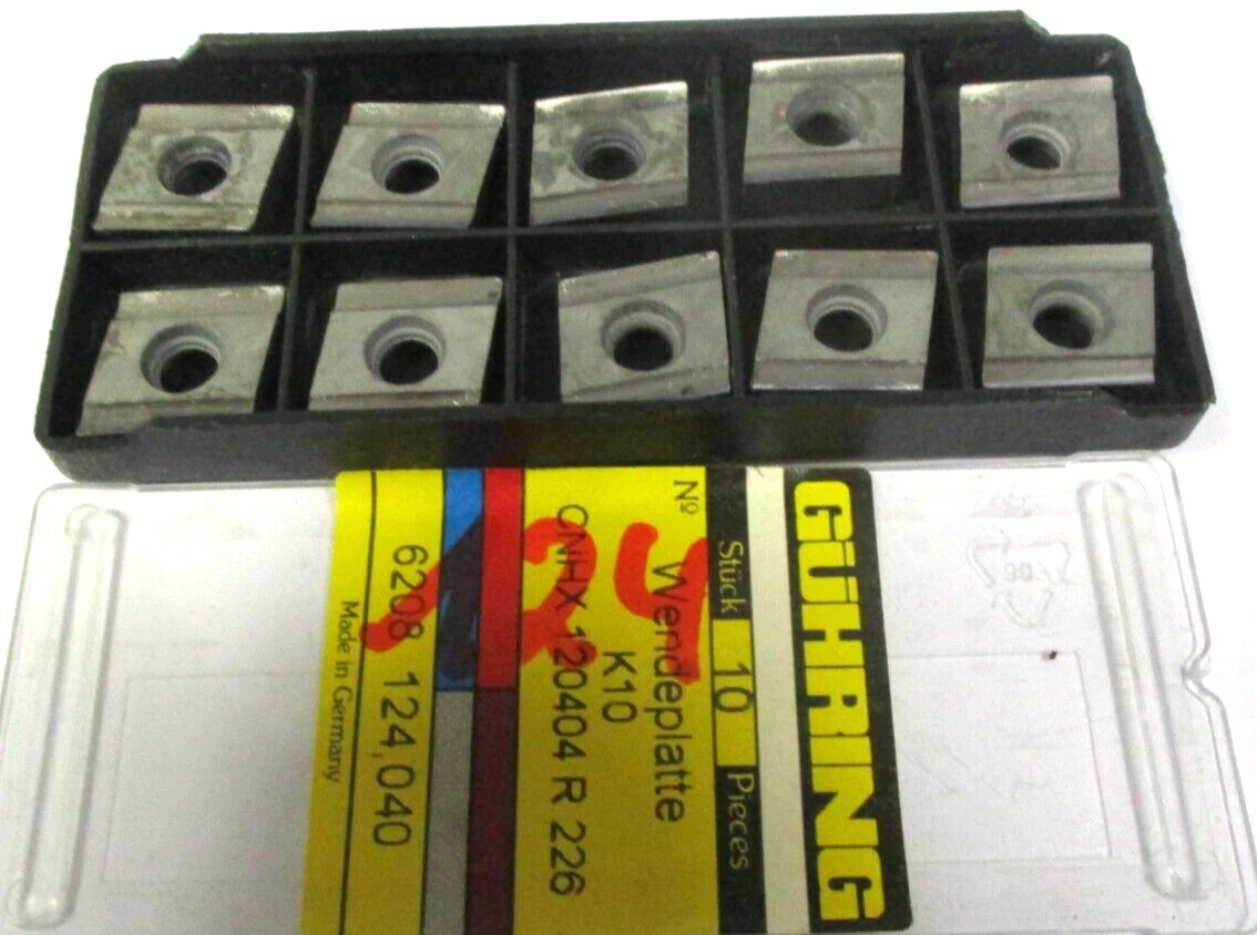 10 GÜHRING Wendeplatten zum Drehen / Bohren CNHX 120404 R 226 K10 Neu H57409