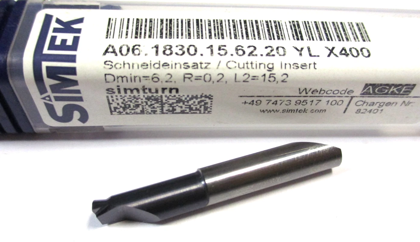 SIMTEK VHM Mini Bohrstange A06.1830.15.62.20 YL X400 Schneideinsatz Neu D6188