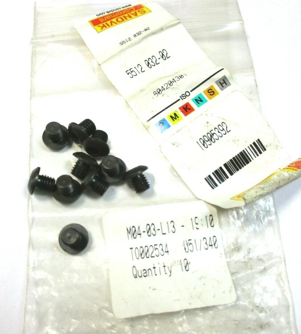 10x SANDVIK Halbrund - Schraube f. Drehhalter 5512 032-02 Neu A6072