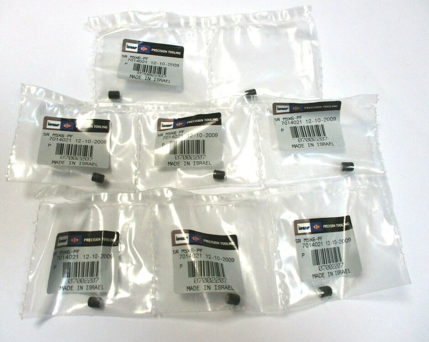 8x ISCAR Madenschraube SR M5x6-PF 7014021 Schraube Neu A5825
