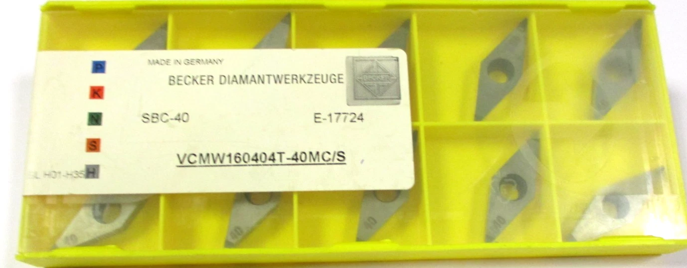 10 BECKER CBN Wendeplatten VCMW 160404 T-40MC/S 2-seitig SBC-40 Neu H62351