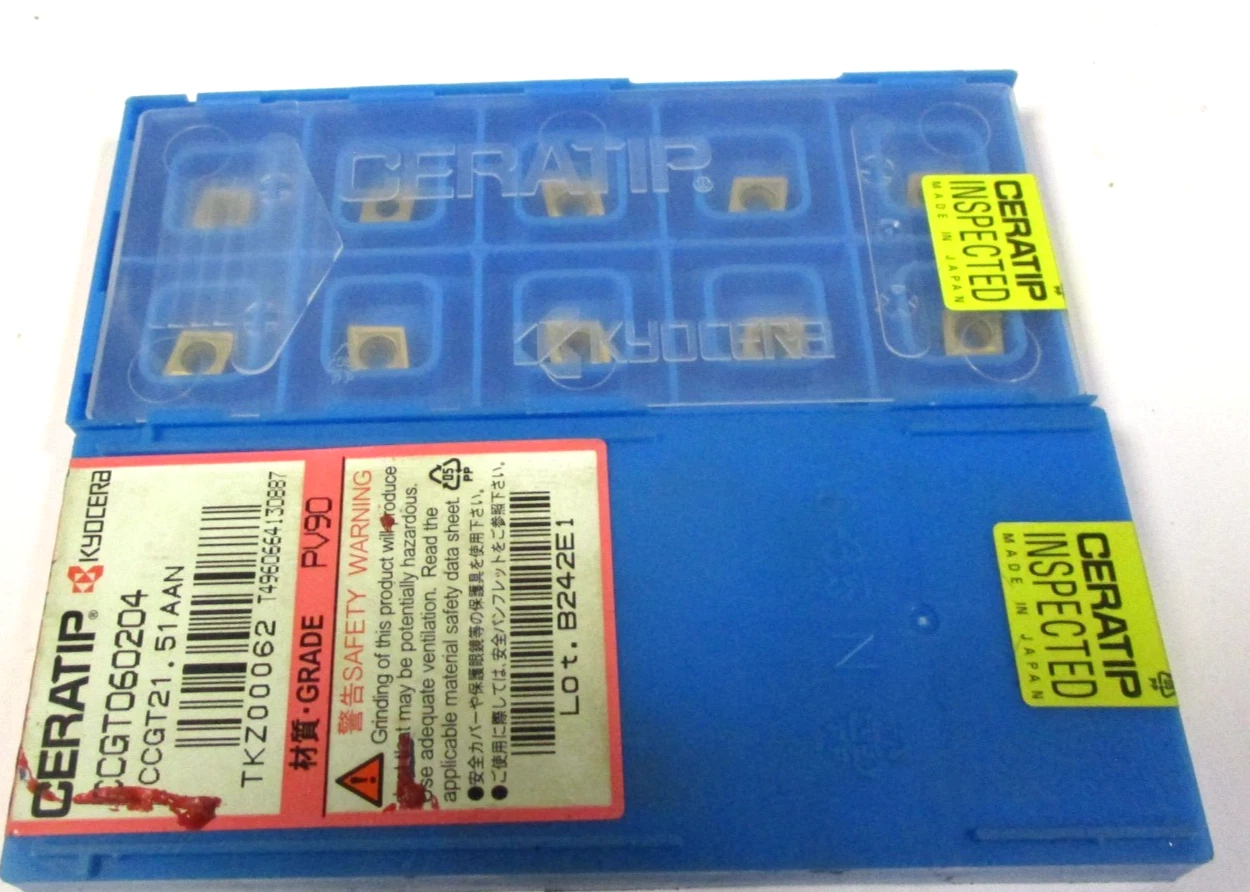 10 KYOCERA Wendeplatten zum Drehen CCGT 060204 PV90 Neu H59493