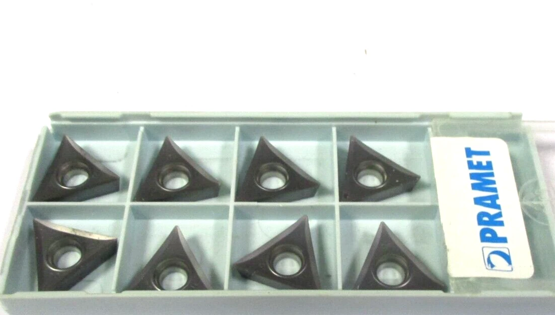 8 PRAMET Wendeplatten zum Drehen / Fräsen TCGT 16T304 -1L 9605 Neu H57533