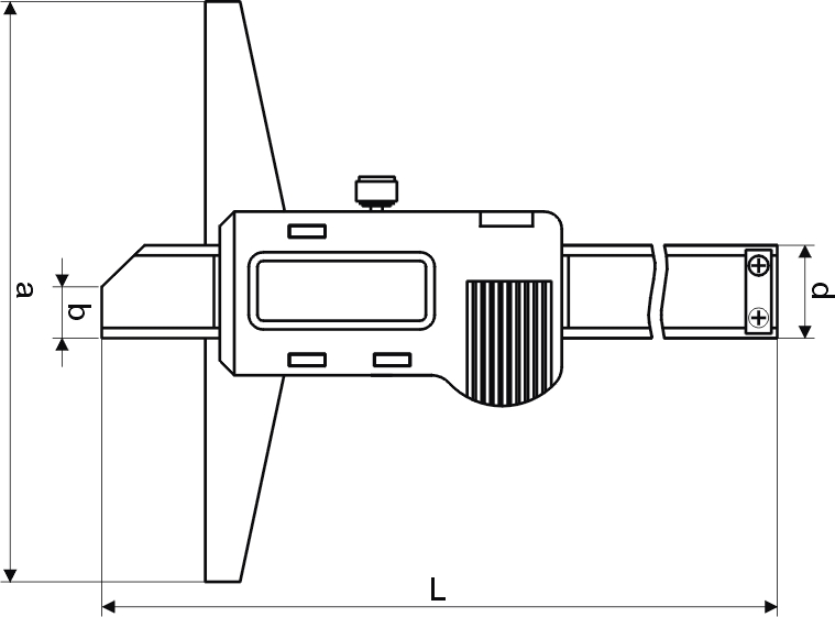 Digital-Tiefen-Messschieber - Metallgehäuse