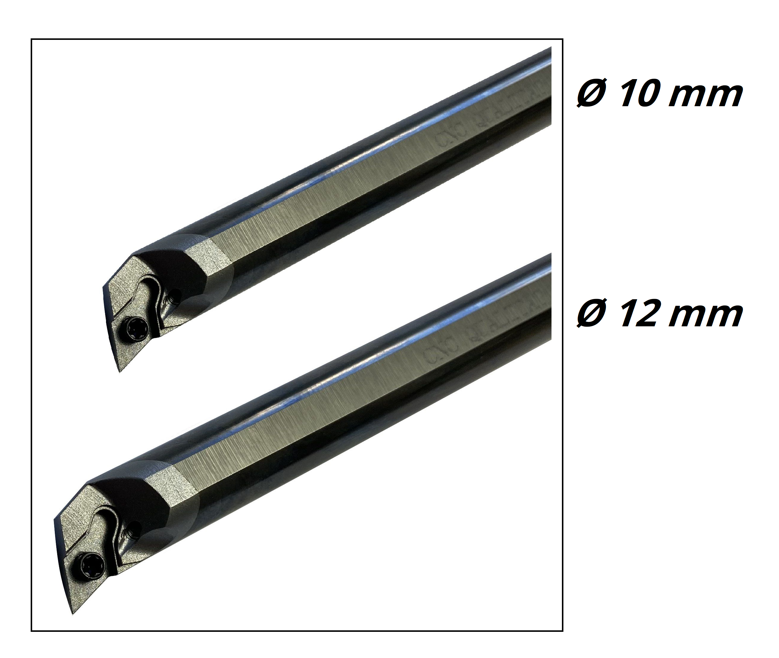 2 x HM Bohrstangen, SDUCR /SDUCL oder SDQCR / SDQCL - SET Ø 10 mm, 12 mm