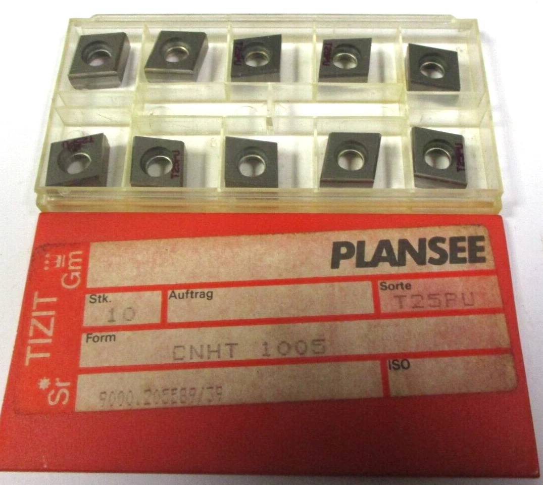 10 TIZIT PLANSEE Wendeplatten zum Fräsen CNHT 1005 T25PU Neu H52032