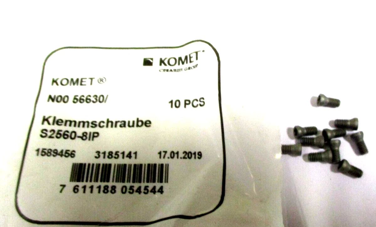 10 Stück KOMET CERATIZIT Senkschraube Klemmschraube M2,5 x 6 8IP Schraube H57777