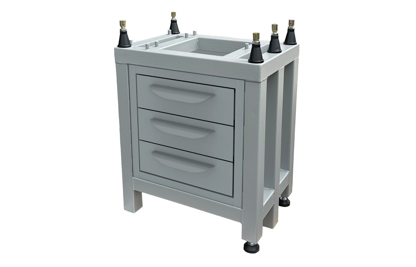 Gestell für Granitplatte 630x400 bis 1000 x 630 mm, mit Schubladen