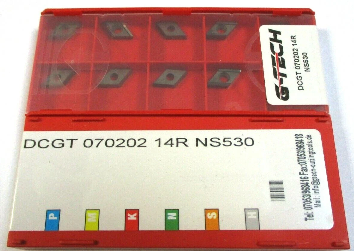 10 G-TECH Wendeplatten zum Drehen DCGT 070202 14R NS530 Cermet Neu H36465