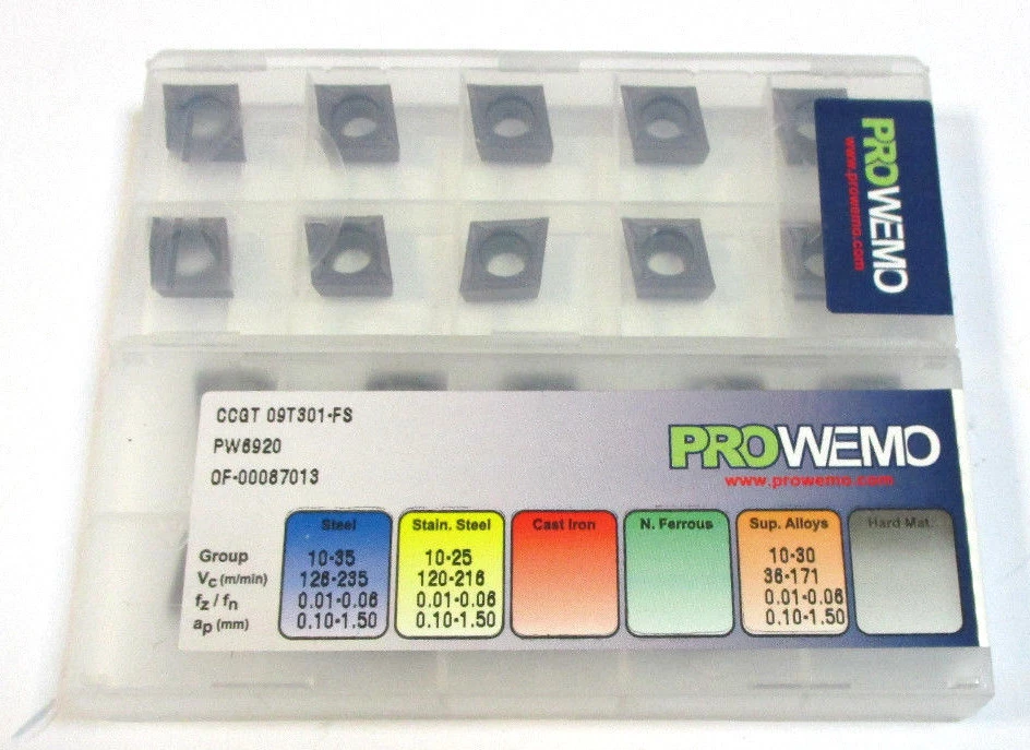 10 PROWEMO Wendeplatten zum Drehen CCGT 09T301 FS PW6920 P10-35 Neu L21025