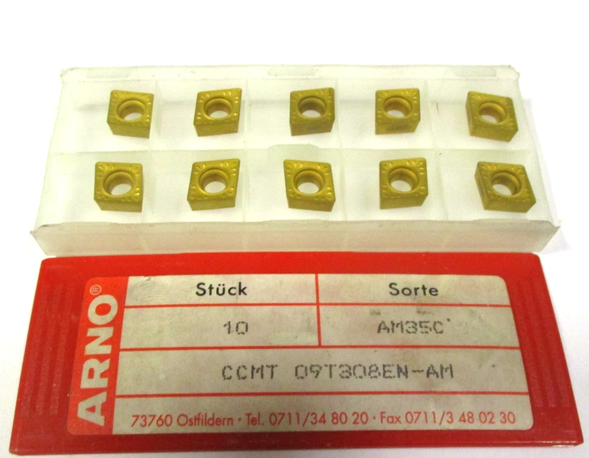 10 ARNO Wendeplatten zum Drehen CCMT 09T308 EN -AM AM35C Neu H59599