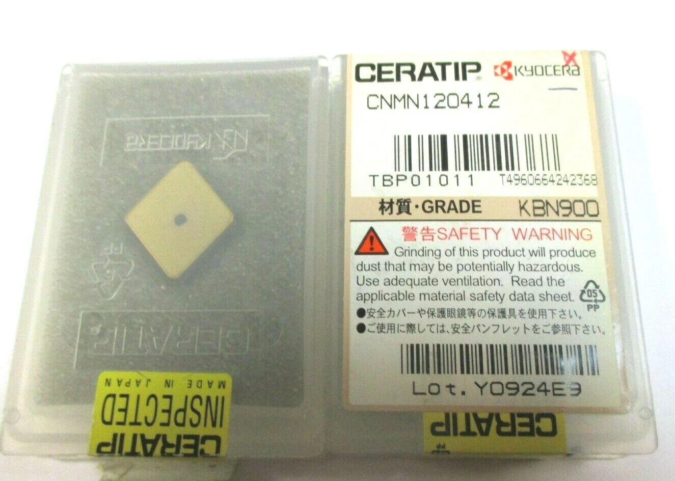 2 KYOCERA Wendeplatten CNMM 120412 KBN900 CERATIP Neu H41667