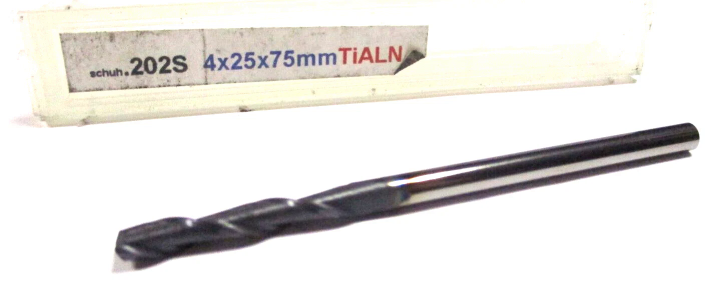SGS VHM Schaftfräser lang Ø4,0 x25x75 TiALN SchaftØ4 Neu D2327