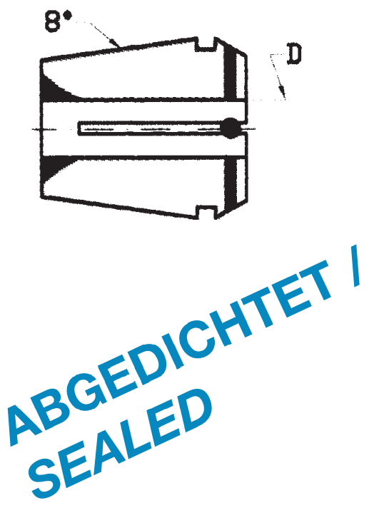 Abgedichtete ER 40 - Spannzangen DIN 6499