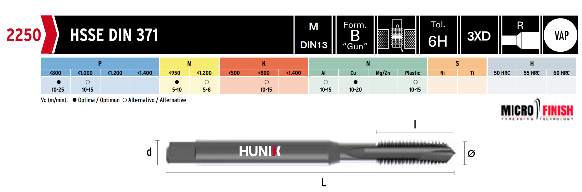 Maschinen-Gewindebohrer - M - Vaporisiert