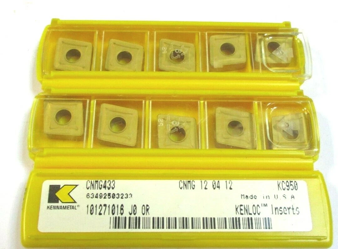 10 KENNAMETAL Wendeplatten zum Drehen CNMG 120412 KC950 Neu H45543