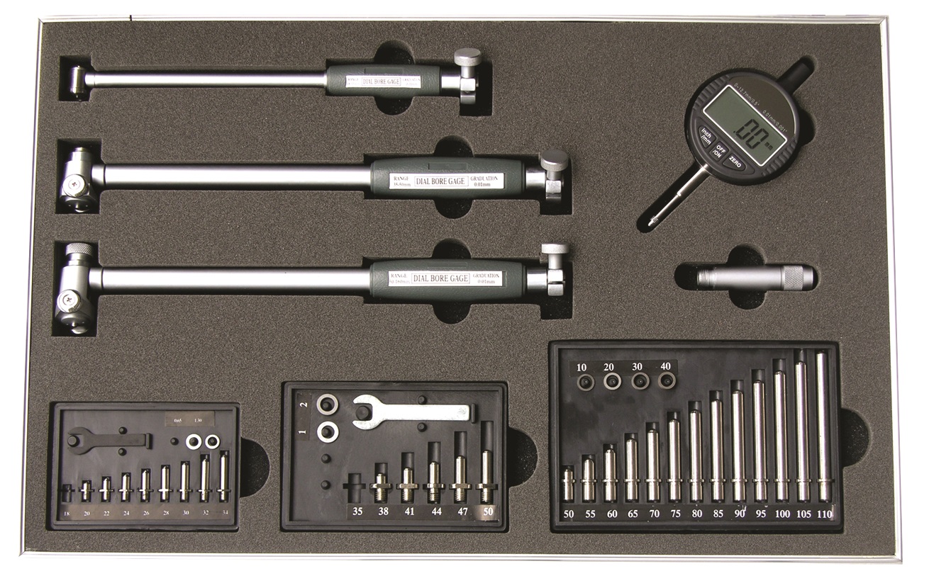 Präzisions-Innen-Feinmessgeräte-Satz mit Digital-Messuhr - 18 - 160 mm
