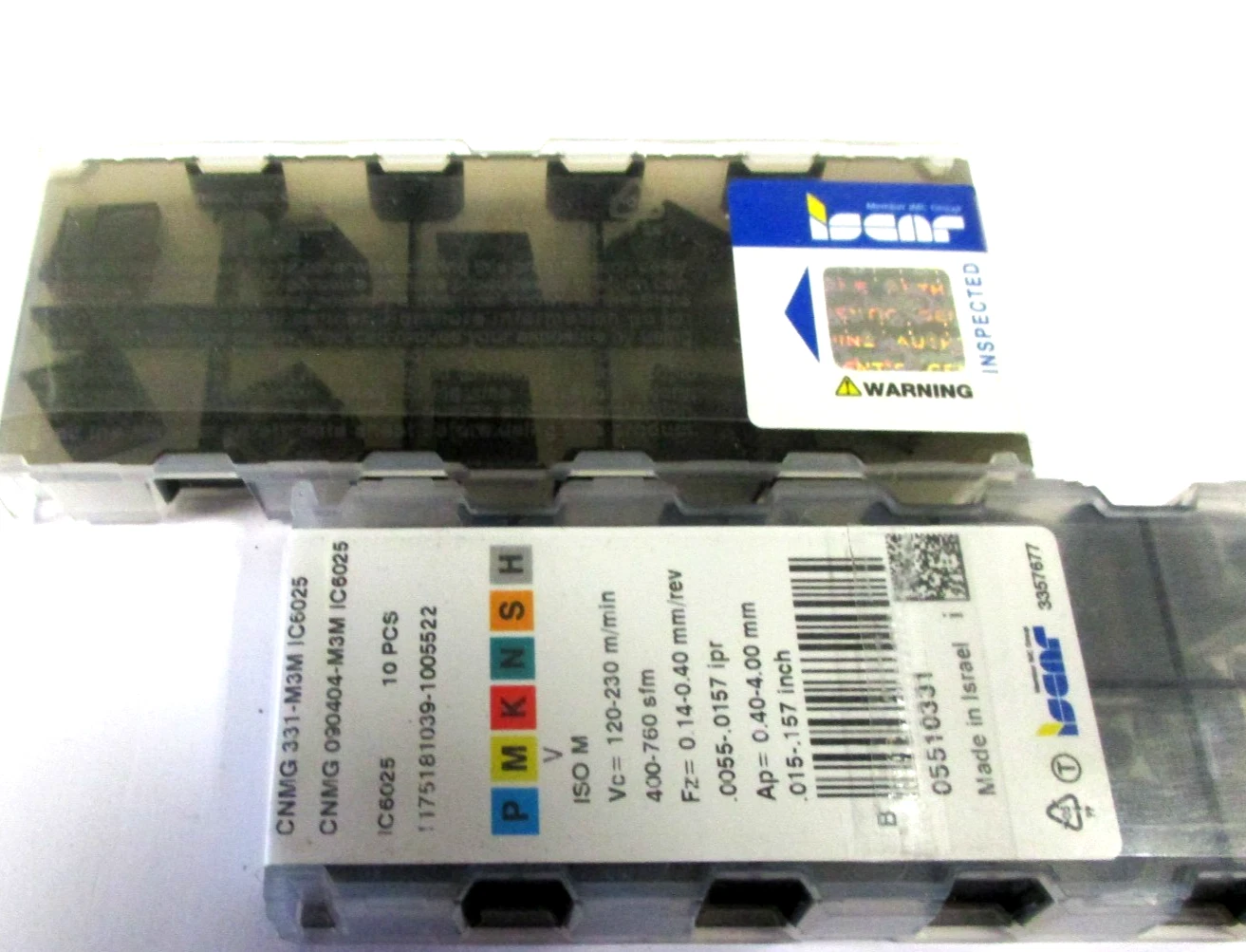 10 ISCAR Wendeplatten zum Drehen CNMG 090404 -M3M IC6025 Neu H60881