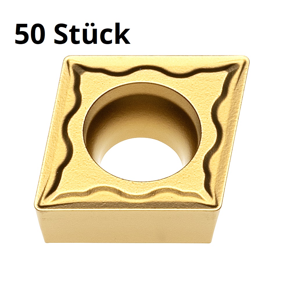 50 x CCMT 0602.. für Stahl oder VA