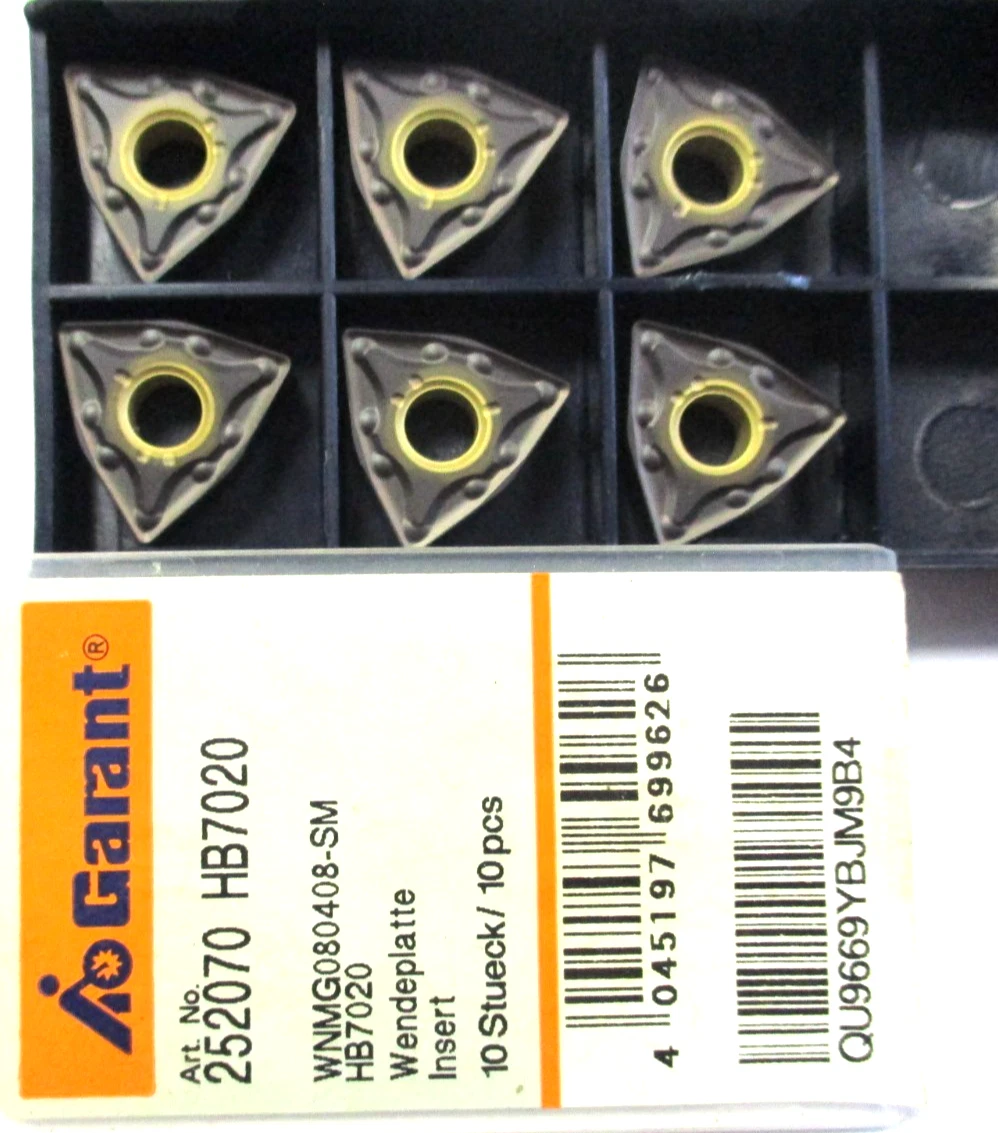 6 GARANT Wendeplatten zum Drehen WNMG 080408 -SM HB7020 Neu D6989