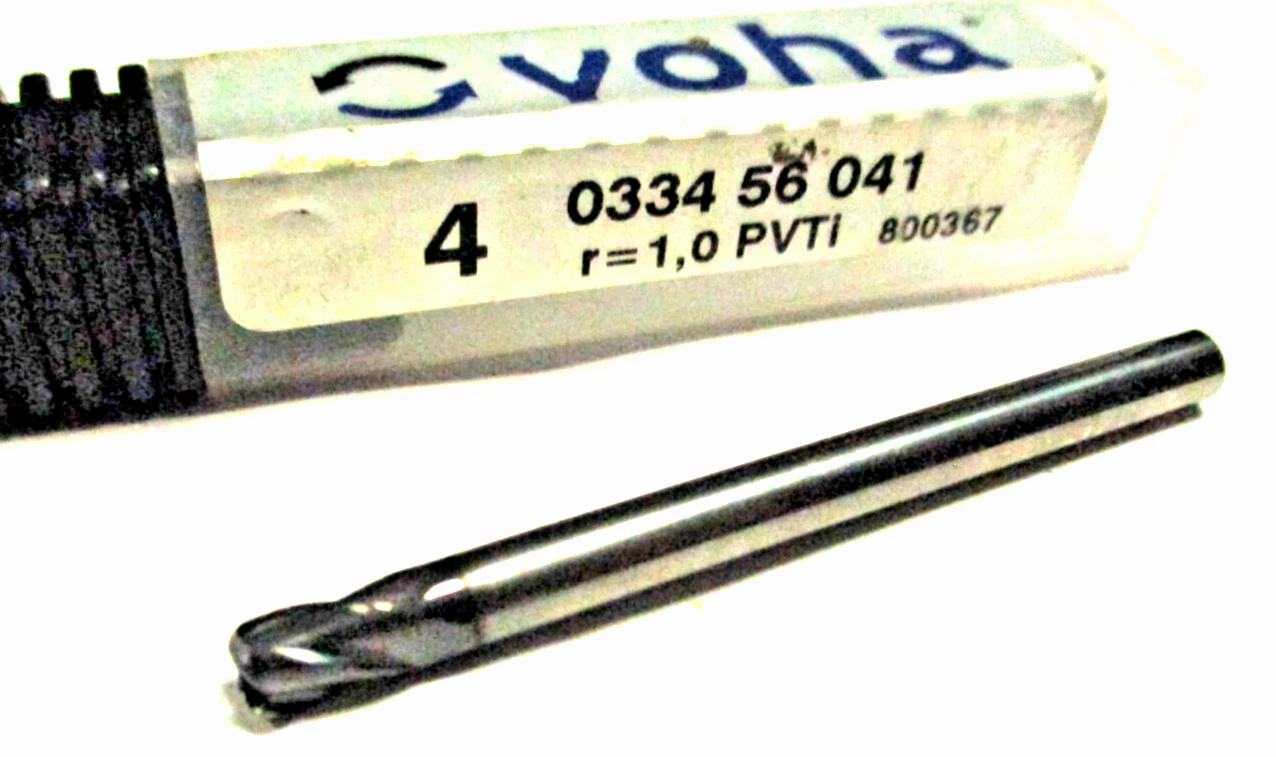VOHA VHM Torusfräser Ø4 R1,0 PVTi 0334 56 041 800367 Neu D5146