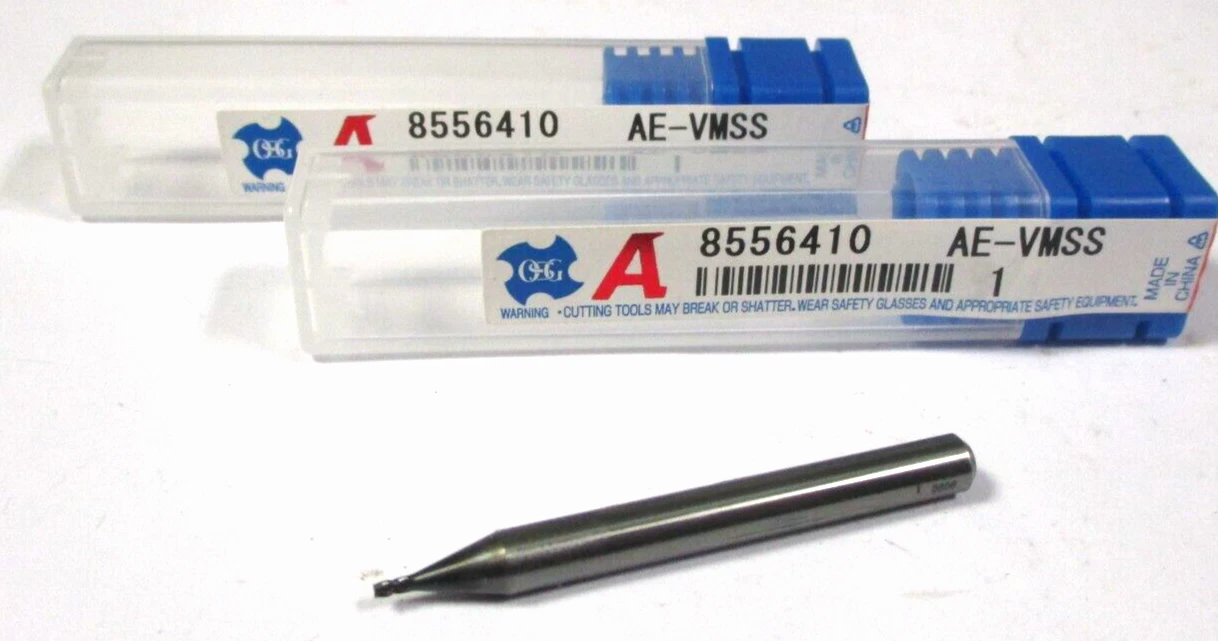 2x OSG Micro VHM Fräser Ø1,0 SchaftØ4 8556410 E-VMSS Neu H53292