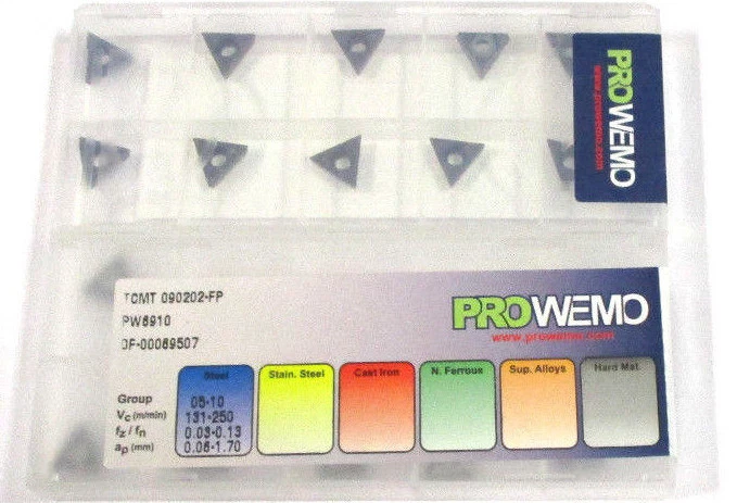 10 PROWEMO Wendeplatten zum Drehen TCMT 090202 FP PW6910 P05-10 Neu L18180