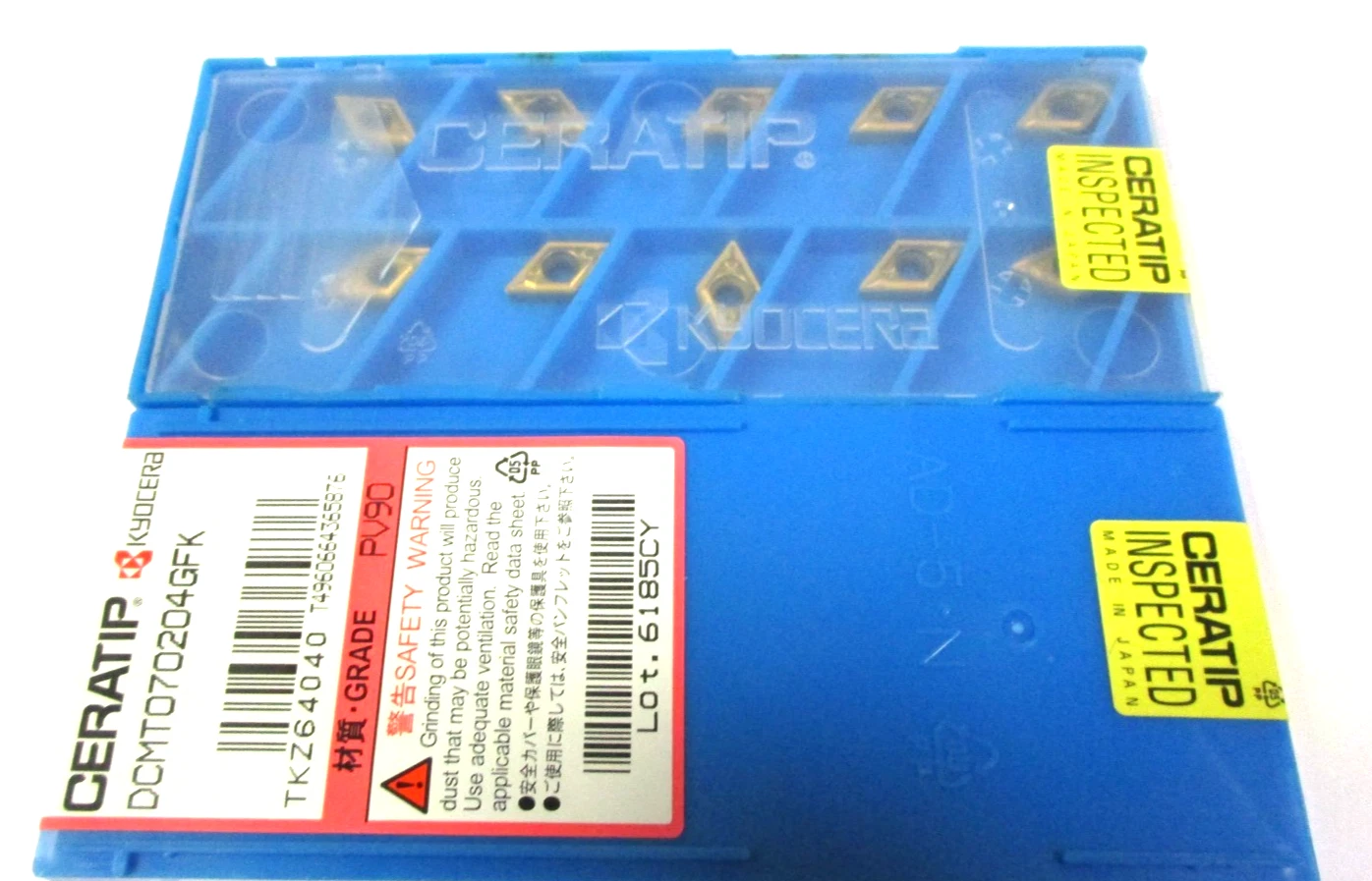 10 KYOCERA Wendeplatten zum Drehen DCMT 070204 GFK PV90 Neu H59479