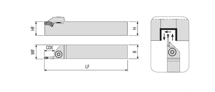 Außen - Stechhalter ADKT-ITG für ISCR