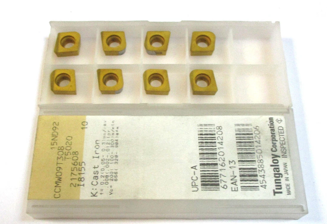 8 TUNGALOY Wendeplatten zum Drehen CCMW 09T308 / 32 T5020 Neu H47320