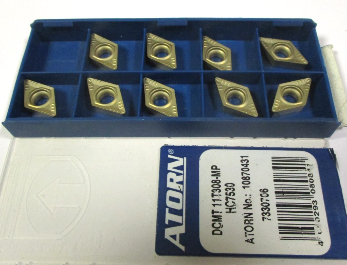 9 ATORN Wendeplatten zum Drehen DCMT 11T308 MP HC7530 Neu H59776