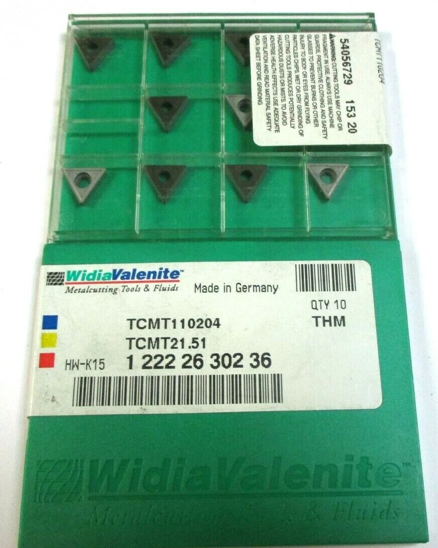 10 WIDIA Wendeplatten zum Drehen TCMT 110204 THM HC K15 Neu H37916