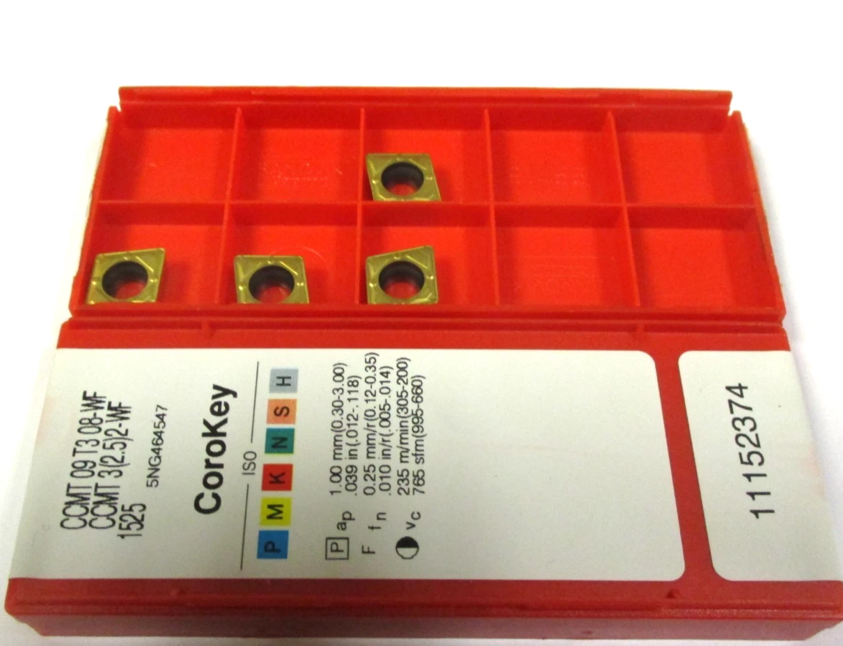 4 SANDVIK Wendeplatten zum Drehen CCMT 09T308 -WF 1525 Neu H59591